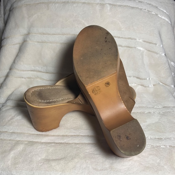 Open-Toe Clog Wedges w/ Strap - Picture 5 of 6